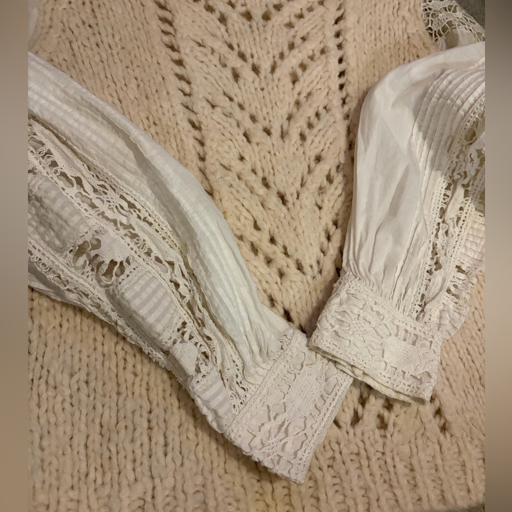 SEA Wool and Lace Combo Top